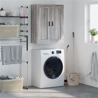 Armário de Parede vidaXL | 69,5x34x90 cm | Derivados madeira cinzento sonoma - 1