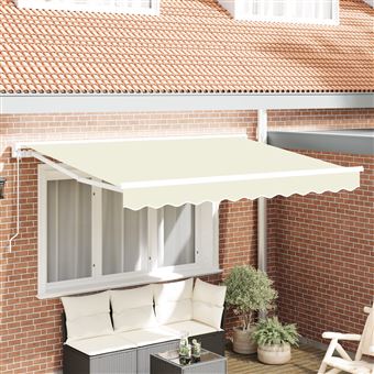 Toldo Retrátil Manual vidaXL | Creme | 250x200 cm | tecido - 1