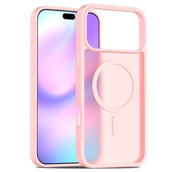 Capa Magnética à Prova de Queda com Toque Suave Fosco QT02 V-REEL para iPhone 17 Pro - Rosa - 1