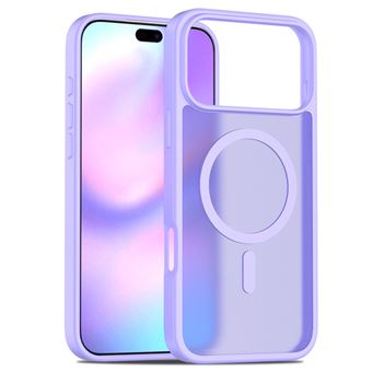 Capa Magnética à Prova de Queda com Toque Suave Fosco QT02 V-REEL para iPhone 12 Pro - Roxo Claro - 1