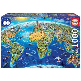 Puzzle Educa Miniature Series Simbolos Do Mundo 19036 | 1000 Peças - 1