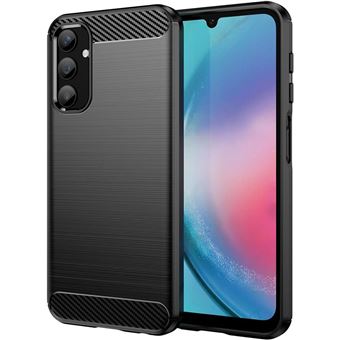Capa Tumundosmartphone de gel TPU tipo carbono preto para Samsung Galaxy A25 5G - 1