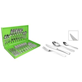 Faqueiro Utilinox 48 Peças | BEN COM ESTOJO | 12 Facas Bifes + 12 Garfos Mesa + 12 Colheres Mesa + 12 Colheres Chá - 1