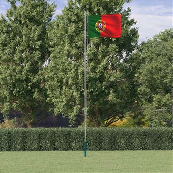 Bandeira vidaXL | de Portugal e mastro 6,23 m alumínio - 1