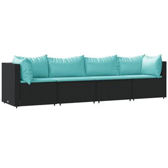 Sofá de Varanda VidaXL 319800 | Preto - 1