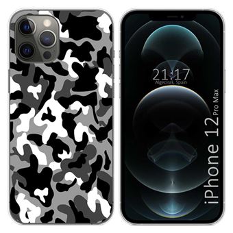 Capa Tumundosmartphone de Gel TPU para iPhone 12 Pro Max (6.7) Design de desenhos de camuflagem de neve - 1