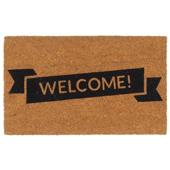 Tapete de porta vidaXL | 45x75 cm | fibra de coco tufada natural - 1