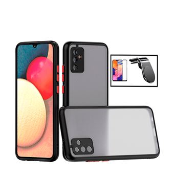 Kit G4M Capa Traseira Proteção Camara + Película Película de Vidro Temperado GorilasGlass + Suporte de Carro Magnético L para Samsung Galaxy A13 - Preto - 1