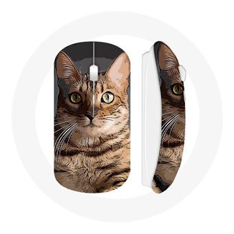 Rato Wireless Maniacase Bengala Raça de Gatos - 1