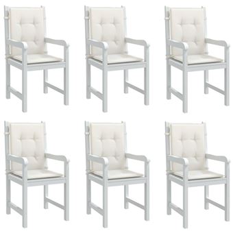 Almofadões lombares para cadeiras vidaXL | 6 peças | 100x50x4 cm | mesclado tecido - 1