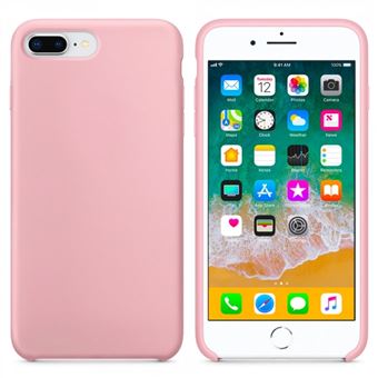 Capa Li-RK em Silicone com Proteção Aveludada no Interior para Apple iPhone 7 Plus / 8 Plus Rosa - 1