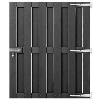 Portão de Jardim vidaXL | 100x112 cm | WPC Cinzento - 1