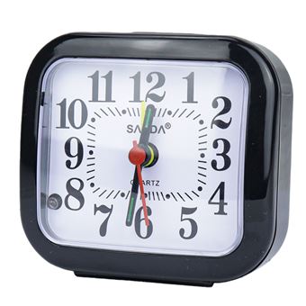 Relógio Despertador Analógico Sanda Sd-4050 | Quadrado - Preto - 1