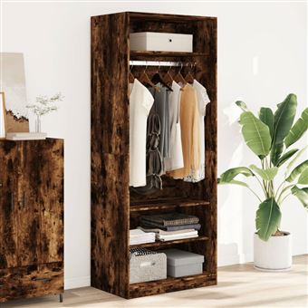 Roupeiro vidaXL | 80x50x200 cm | derivados de madeira carvalho fumado - 1