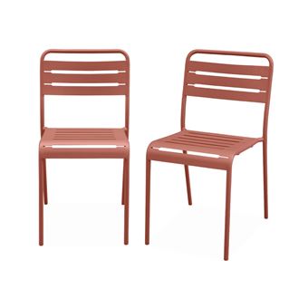 Cadeira de Jardim sweeek | Aço | 2 Unidades | Terracota - 1