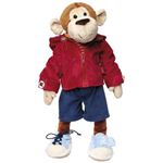sigikid 40989 Macaco de brincar Poliéster Azul, Castanho, Vermelho peluche