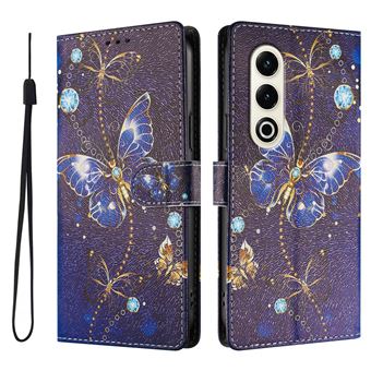 Capa FLOODKING para itel S25 | Suporte | Porta-Cartões e Alça | Padrões Decorativos | Azul Escuro - 1