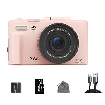 Câmara Digital SZSMART WD08 | Leve e Portátil | 32GB | Rosa - 1