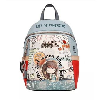 Mochila Anekke Fun & Music 34805-143 |  22 x 28 x 12 cm - Azul - 1