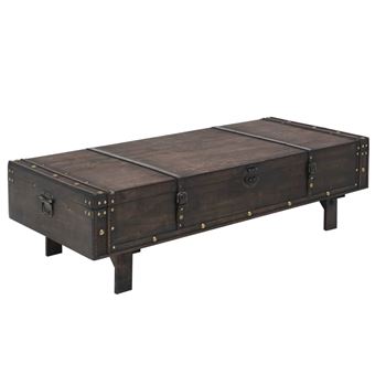 Mesa de centro vidaxL | contraplacado estilo vintage | 120x55x35 cm - 1