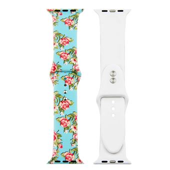 Bracelete de Silicone HSMY Colorida para Apple Watch Series 6/ SE/ 5/ 4 | 40 mm - Multicolor9 -Tamanho S/M - 1