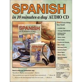 Spanish In 10 Minutes A Day Foreign Language Course For Beginning And Advanced Study Includes 10 Minutes A Day Workbook, Audio Cds, Software, Flash  Grammar Bilingual Books, Inc Publisher - 1