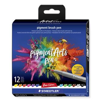 Caneta de Feltro Staedtler Pigment Arts Brush Pen Basic Colors - 1