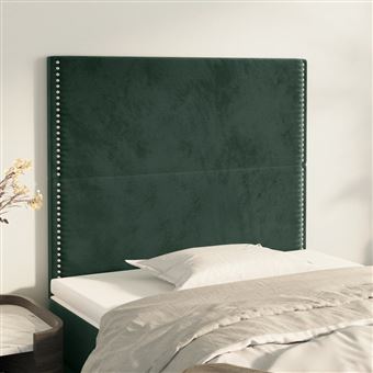Cabeceira vidaXL | Verde Escuro | 90x5x118/128 cm | Veludo - 1
