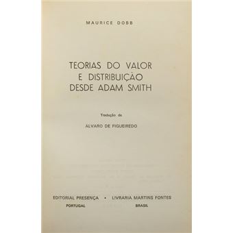 Teorias do valor e distribuição desde adam smith. - 1