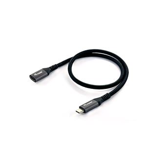 Cabo Usb Equip 128371 Cabo de extensão USB 3.2 Gen 2 C para C, M/F, 1,0 m, 4K/60 Hz, 10 Gbps, preto | Preto - 1