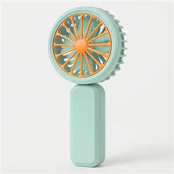 Ventoinha Portátil skyhe HK59-6 | Bateria Recarregável | Dobrável | 2 Velocidades | Cabo Incluído - Verde - 1