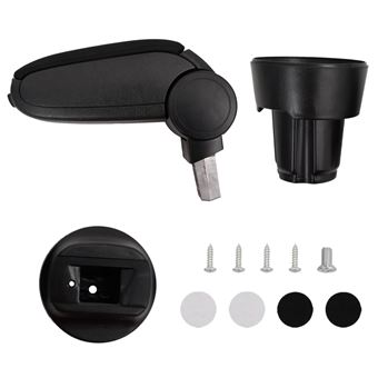 Apoio de Braço para Carro vidaXL | 13x33x(33-49) cm | ABS Preto - 1