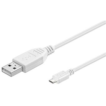 Cabo USB Microconnect USB A/Micro USB B, 1 m Branco
