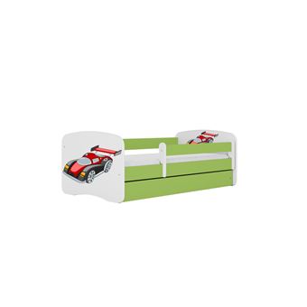Cama 180 x 80 cm Kocot Kids com colchão BabyDreams Racing Car Green - 1