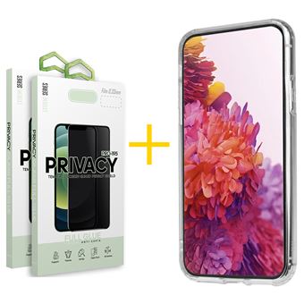 Pack 2 x Película de Vidro Temperado Anti-Spy + Capa Gandy Apple iPhone 16 Pro Max Gel Reforçado | Transparente Clear - 1