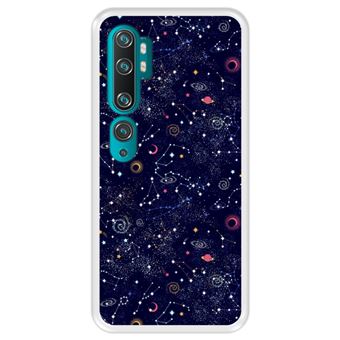 Capa Tpu Hapdey para Xiaomi Mi Note 10 - Note 10 Pro - Cc9 Pro | Design Padrão de Constelação | Galáxia - Transparente