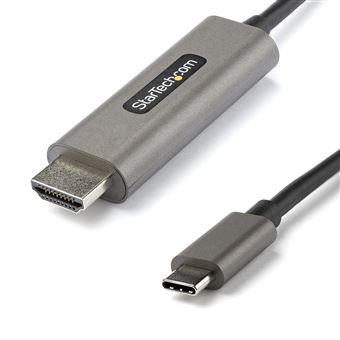 Adaptador de Cabo de Vídeo StarTech.com Cabo USB C para HDMI de 4 m 4K 60Hz com HDR10 - Cabo adaptador de vídeo USB Type-C para HDMI 2.0b de 4K Ultra HD - Conversor de Monitor/Ecrã HDR USB-C para HDMI - DP 1.4 Alt Mode HBR3 | Prateado - 1