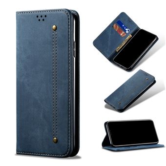 Capa Magunivers | TPU jeans pano estilo retro flip Azul para Samsung Galaxy A50/A50s/A30s