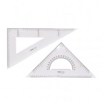 Conjunto de Desenho Campus | Bisel e Semicírculo Integrado | 35 cm - 1