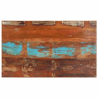 Tampo de Mesa Retangular vidaXL | 60x100cm | 15-16mm | Madeira Recuperada Maciça - 1