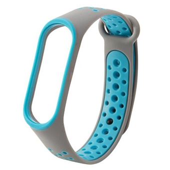Bracelete Desportiva G4M para Xiaomi Mi Band 4 - Cinza / Azul - 1