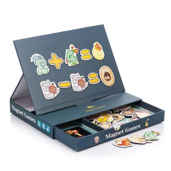 Jogo Magnético Matemático DAM | 40 Peças de Cartão Magnético com Números e Animais - 1