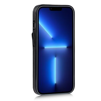 Capa e Tpu + Pu magunivers Função de Bloqueio Rfid | Anti-Riscos com Muleta para Pulseira e Porta-Cartão Preto para Iphone 13 6.1'' - 1