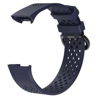 Pulseira de Silicone WISETONY para Fitbit Charge 3 6.5-9inch Azul escuro - 1