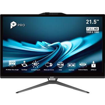 PC All-in-One MSI Pro AP222T 14MA-613EU | 21.5'' | Intel® Core i3-14100 | Intel UHD Graphics 730 | 8 GB | SSD 512GB - 1