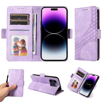 Capa FLOODKING para iPhone 14 Pro Max | Design Acolchoado | Couro PU Premium | Roxo - 1