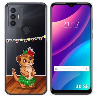 Capa Tumundosmartphone de silicone transparente para TCL 30 SE / 30E / 306 desenhos de design  Meerkat - 1
