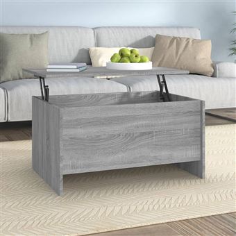 Mesa de centro vidaXL 80x55,5x41,5cm derivados de madeira sonoma cinza - 1
