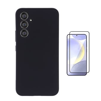 Kit Vidro Temperado + Capa Silicone Líquido Phonecare para Samsung Galaxy S24 FE | Preto - 1