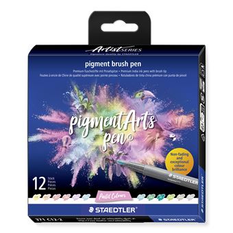 Caneta de Feltro Staedtler Pigment Arts Brush Pen Pastel Colors - 1